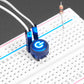 Mini Illuminated Momentary Pushbutton - Blue Power Symbol