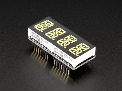 Adafruit 0.54" Quad Alphanumeric FeatherWing Display - White