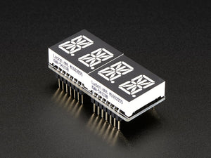 Adafruit 0.54" Quad Alphanumeric FeatherWing Display - Green