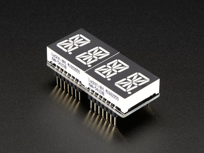 Adafruit 0.54" Quad Alphanumeric FeatherWing Display - Green