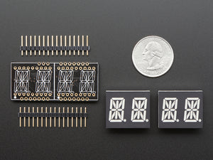 Adafruit 0.54" Quad Alphanumeric FeatherWing Display - Red