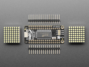 Adafruit 0.8" 8x16 LED Matrix FeatherWing Display Kit - White