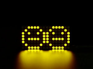 Adafruit 0.8" 8x16 LED Matrix FeatherWing Display Kit - Yellow