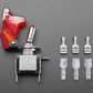 Illuminated Toggle Switch with Cover - Red