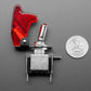 Illuminated Toggle Switch with Cover - Red