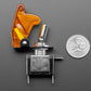 Illuminated Toggle Switch with Cover - Yellow