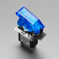 Illuminated Toggle Switch with Cover - Blue
