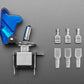 Illuminated Toggle Switch with Cover - Blue