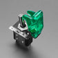 Illuminated Toggle Switch with Cover - Green