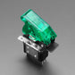 Illuminated Toggle Switch with Cover - Green
