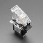 Illuminated Toggle Switch with Clear Cover - White LED