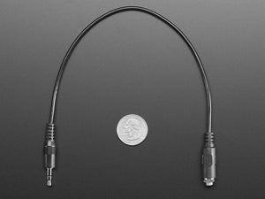 Panel Mount Stereo Audio Extension Cable - 1/8" / 3.5mm
