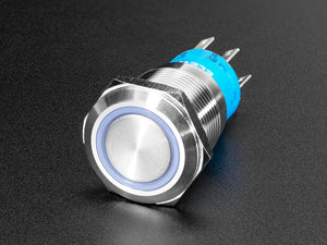Rugged Metal Pushbutton - 19mm 6V RGB Momentary