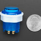 Mini LED Arcade Button - 24mm Translucent Blue