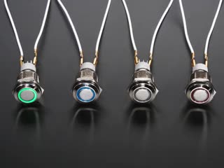 Rugged Metal Pushbuttons On/Off Switch - Various Colors