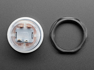 Arcade Button with LED - 30mm Translucent Clear