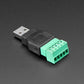 USB-A Male Plug to 5-pin Terminal Block