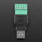 USB-A Male Plug to 5-pin Terminal Block