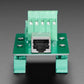DIN Rail RJ-45 To Terminal Block Adapter - Right Angle Jack