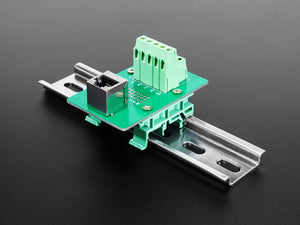 DIN Rail RJ-45 To Terminal Block Adapter - Vertical Jack