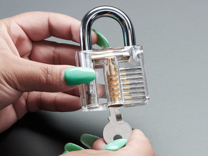 Large Clear Practice Padlock