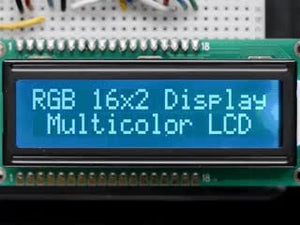 RGB Backlight Negative LCD 16x2 with Extras - RGB on Black