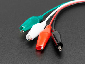 JST PH 2mm 4-pin Plug to Color Coded Alligator Clips Cable