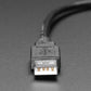 Snap-In Panel Mount Cable USB C Socket to USB A Plug - 30cm