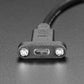 Panel Mount Cable USB C to Type A - 30cm