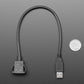 Snap-In Panel Mount USB A Extension Cable - 30cm