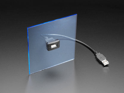 Snap-In Panel Mount USB A Extension Cable - 30cm