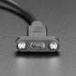 Panel Mount Cable USB C to Micro B Male - 30cm