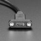 Panel Mount Cable USB C to Micro B Male - 30cm
