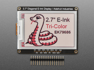 Adafruit 2.7" Tri-Color eInk / ePaper Display with SRAM - Red Black White