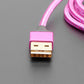 Fully Reversible Pink/Purple USB A to micro B Cable - 1m Long