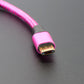 Fully Reversible Pink/Purple USB A to micro B Cable - 1m Long