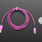Fully Reversible Pink/Purple USB A to micro B Cable - 1m Long