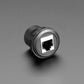 RJ-45 Ethernet Round Panel Mount Adapter Plug