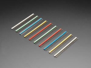 Break-away 0.1" 36-pin Strip Male Header - Rainbow Combo 10 Pack
