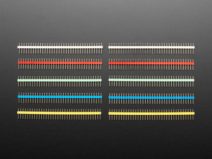 Break-away 0.1" 36-pin Strip Male Header - Rainbow Combo 10 Pack