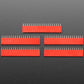20-pin 0.1" Female Header - Red - 5 Pack