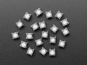 Soft Silicone Top 6mm Push-buttons (20-pack) - Translucent