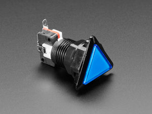 LED Illuminated Triangle Pushbutton - Blue