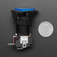 LED Illuminated Triangle Pushbutton - Blue