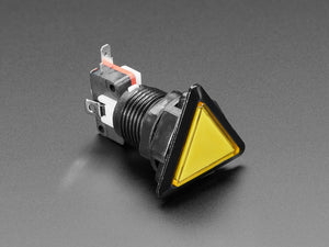 LED Illuminated Triangle Pushbutton - Yellow