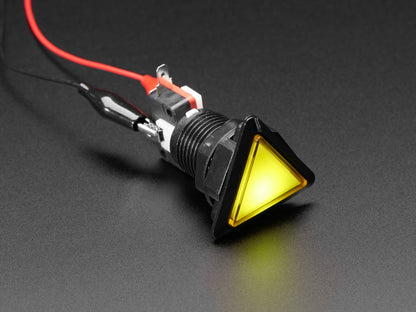 LED Illuminated Triangle Pushbutton - Yellow