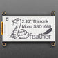 Adafruit 2.13" Monochrome eInk / ePaper Display FeatherWing - 250x122 Monochrome with SSD1680