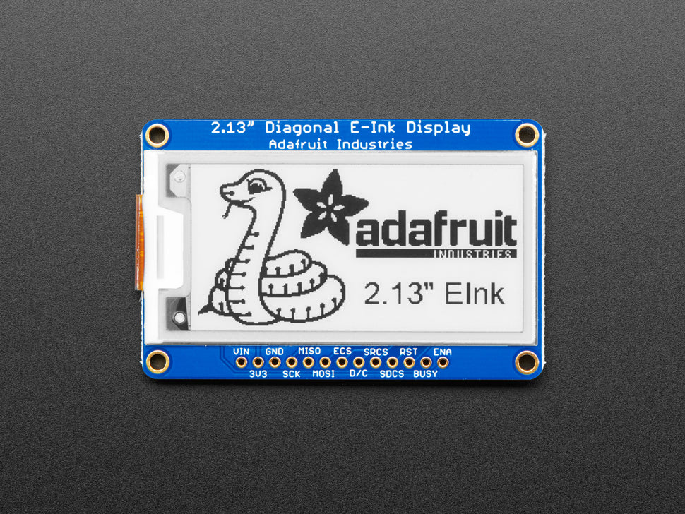 Adafruit 2.13" Monochrome eInk / ePaper Display with SRAM - 250x122 Monochrome with SSD1680
