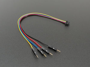 STEMMA QT / Qwiic JST SH 4-pin to Premium Male Headers Cable - 150mm