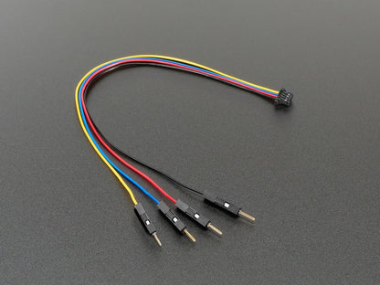 STEMMA QT / Qwiic JST SH 4-pin to Premium Male Headers Cable - 150mm